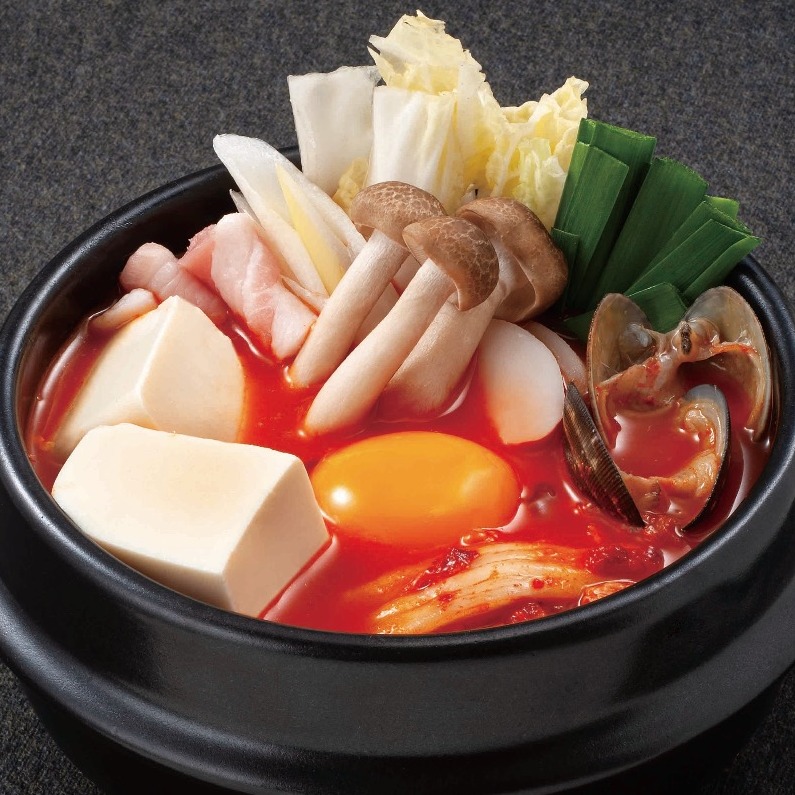 元祖国産あさり純豆腐チゲ（小鍋）